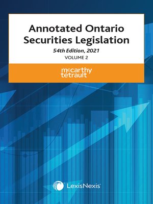cover image of Annotated Ontario Securities Legislation